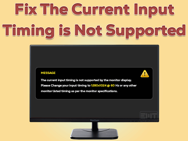 Read more about the article The Current Input Timing is Not Supported